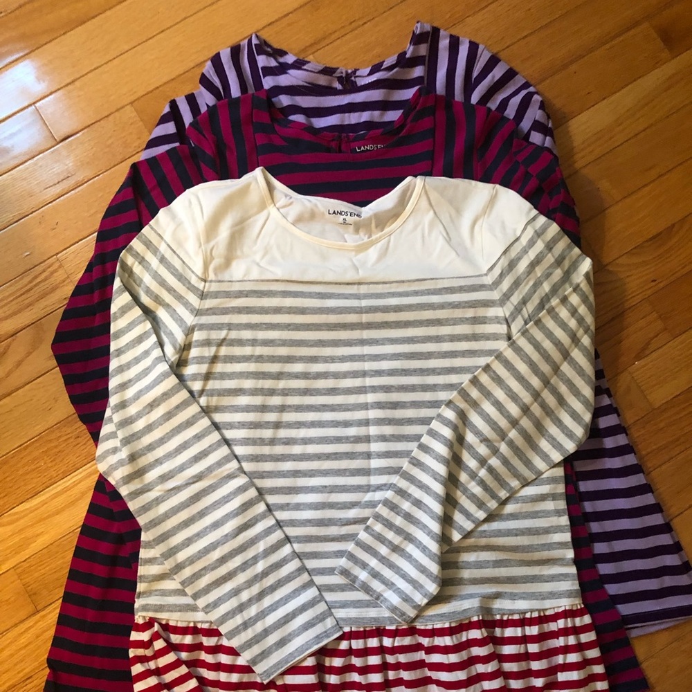 3 Lands End girls tunics EUC